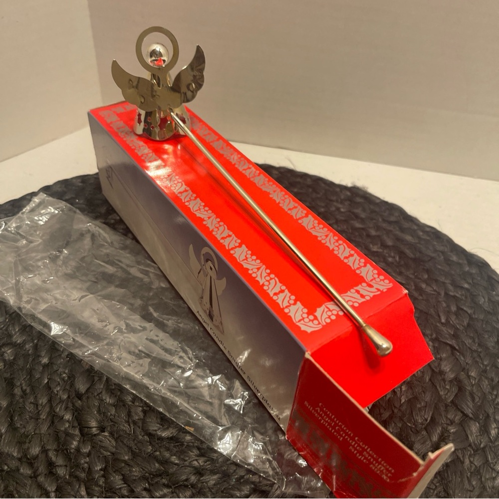 Silver plated Christmas Angel candle snuffer